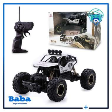 MAINAN MOBIL REMOTE 4WD ROCK CRAWLER OFFROAD 2.4GHZ RC REMOTE CONTROL Silver