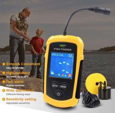 Fish Finder Lucky Wireless Pelacak Ikan FFCW1108 Sea Lake Locator