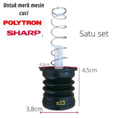 Karet Seal Pembuangan Mesin Cuci 2 Tabung SHARP 1 SET/Karet Sil Buangan Air Mesin Cuci SHARP