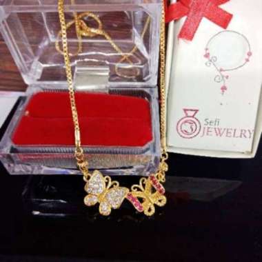 Kalung Lapis Emas 22 Karat /Kalung Murah /Kalung Ready /Kalung Couple /Kalung Emas /Kado Ultah Unik