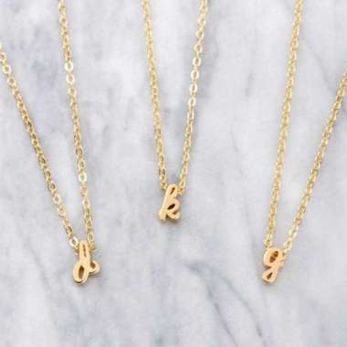 Kalung Emas Asli Tua Inisial Custom /Kalung Inisial Emas /Kalung Disney /Kalung Kucing /Kado Ultah