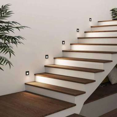 Lampu Tanam Tangga Led Minimalis 3-Watt Cahaya Warm White Putih