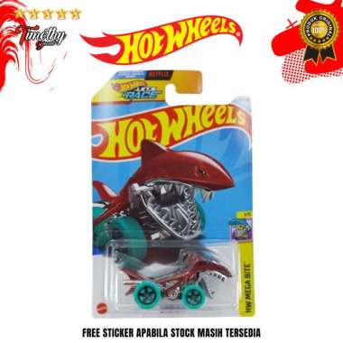 Hot Wheels Shark Bite Hiu Maroon Mega Bite Balap Lets Race Netflix