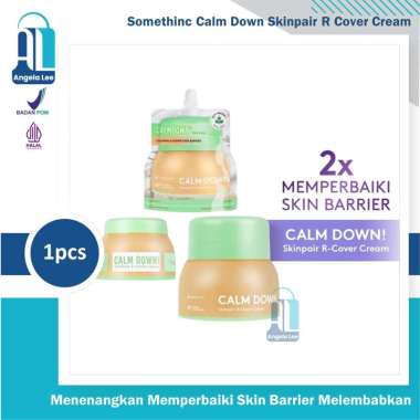 SOMETHINC Calm Down! Skinpair R-Cover Cream Wajah Face Calm Down Moisturizer Refill 50ml