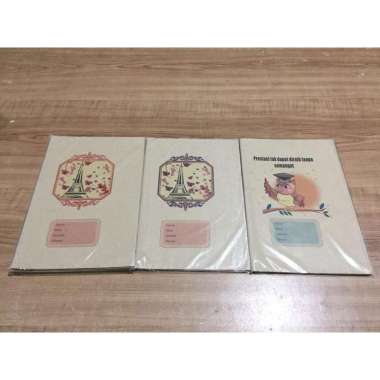 Sampul Buku Coklat Motif Fancy DST - Boxy