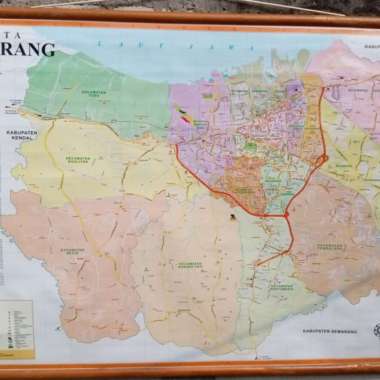 peta kota semarang peta dinding Multivariasi Multicolor