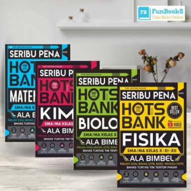 BUKU SMA/MA - SERIBU PENA HOTS BANK MATEMATIKA, FISIKA, KIMIA, BIOLOGI Multivariasi Multicolor