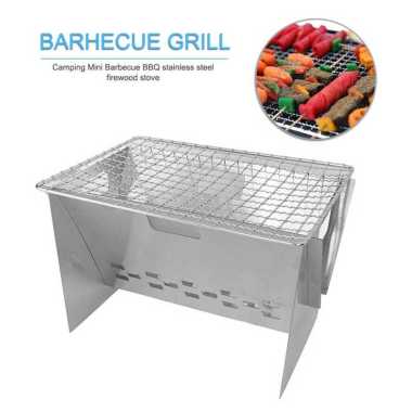 Alat Panggang Arang BBQ Portable Outdoor Grill Stove Foldable