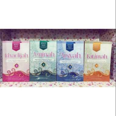 Buku biografi khadijah aminah aisyah fatimah wanita mulia Multivariasi Multicolor