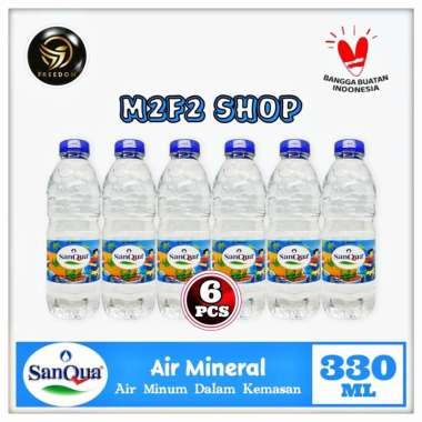 Air Mineral Sanqua Mini Botol Pet - 330 ml (Kemasan 6 Pcs)
