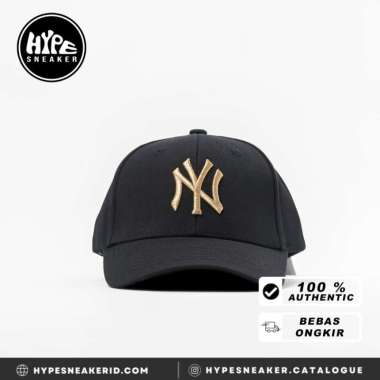 Topi MLB NY GOLD BLACK CAP - ADJUSTABLE 100% ORIGINAL