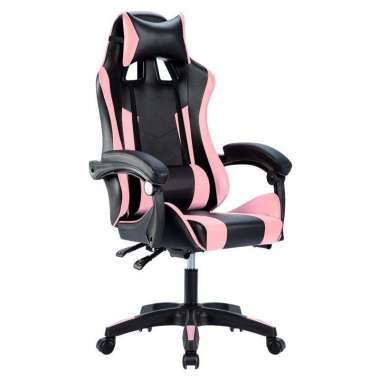 JP Kursi Gaming Kursi Santai Kursi Game Kursi Hitam+Pink