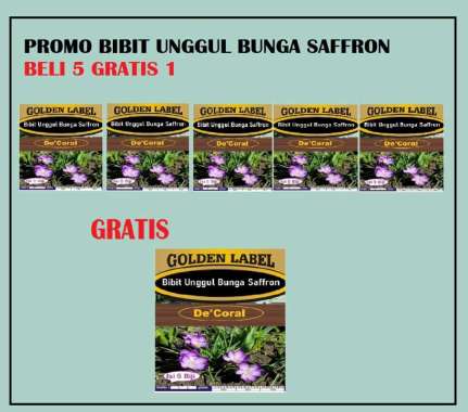 Promo Bibit Unggul Bunga Saffron Beli 5 Gratis 1