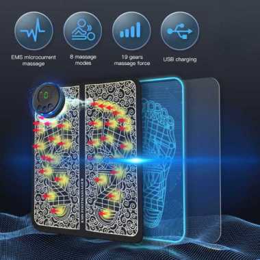 Alat Pijat Kaki Elektrik Akupuntur EMS Foot Massager USB 8 Mode 19 Level Portable Rechargeable