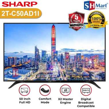 TV SHARP 50 INCH 2T-C50AD1i / 50AD1i FULL HD DVB-T2 HDMI USB MOVIE GARANSI RESMI