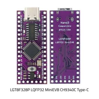 Pengganti Arduino Nano LGT8F328P LQFP32 MiniEVB Type-C Mini EVB