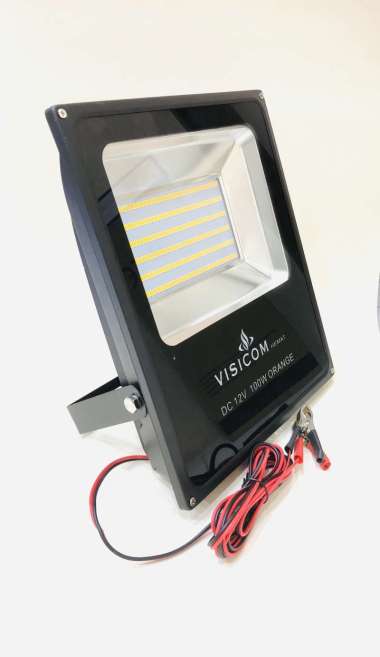 Lampu Tembak / Lampu Sorot / Lampu LED Flood DC 12V 100 Watt Orange Hemat Visicom