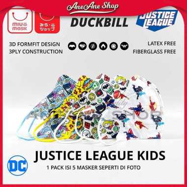 Masker MIU MASK Justice League 3D Duckbill Mask Anak (3Ply)