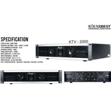 Power AMPLIFIER SOUNDBEST KTV 2000 ORIGINAL 2 CHANNEL