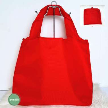 TAS BELANJA LIPAT PARASUT POLOS 6 WARNA UKURAN JUMBO Red