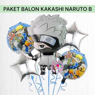 Paket Balon NARUTO KAKASHI B / Dekorasi Ulang Tahun Naruto Paket Kakashi B