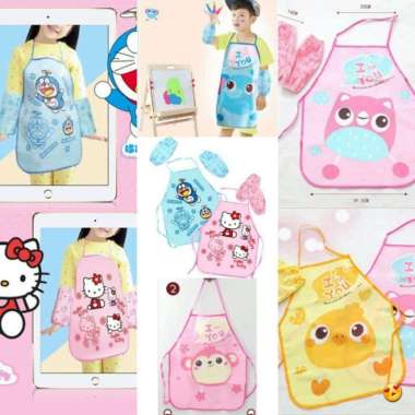 Celemek Anak apron anak Melukis Celemek Apron Anti air kuning