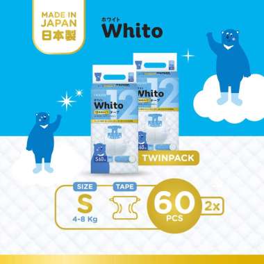 Nepia Whito Diapers Tape S 60 - Twin Pack (2 pack)