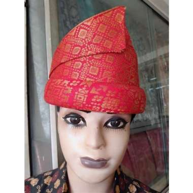 Songket Pash - Tanjak Songket Atbm Palembang Merah Tanjak Saja
