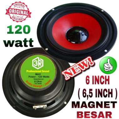 Speaker Component 3R 6 Inch Merah Suara Mid/Low 120 Watt