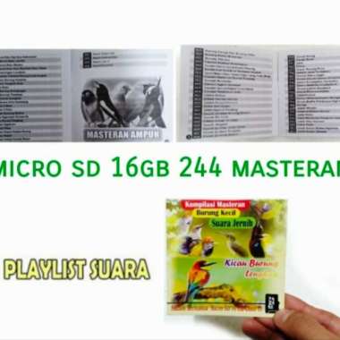 Kartu Memory Micro SD Isi Suara Burung Kicau Masteran Siap Juara