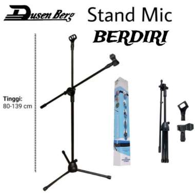 Stand Tinggi Mic Holder Berdiri DUSENBERG Kaki Tiga,Kualitas Bagus SNI