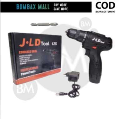 Bor Baterai JLD Hitam 12S Cordless Drill J12S
