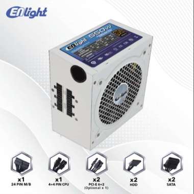ENLIGHT PSU 550 WATT 80 PLUS BRONZE SEMI MODULAR Putih
