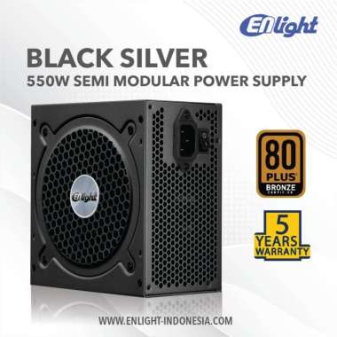 ENLIGHT PSU 550 WATT 80 PLUS BRONZE SEMI MODULAR Hitam