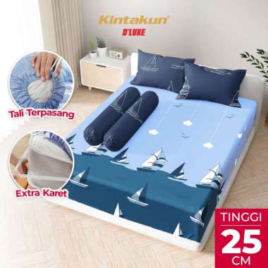 Kintakun DLUXE Sprei Set Fitted Tinggi 25cm DIANITA 160 x 200 / 180 x 200 / 200 x 200 Seprai Queen K