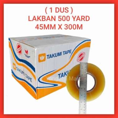 ( 1 DUS ) Lakban bening 500 Yard 45mm x 300 meter lakban jumbo 2 inch