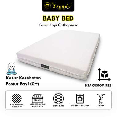 Trendy Baby Bed - Kasur Bayi Orthopedic Vacuum Density 50 Grade A Kasur Kesehatan Tulang Bayi Custom