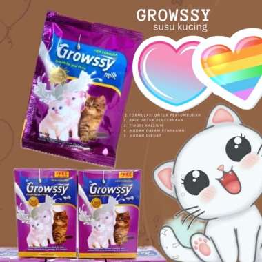 Growssy Susu Kucing 20gr 1 Sachet Growsy Susu Anak Kucing Kitten Susu Kucing Baru Lahir Bayi Kucing 