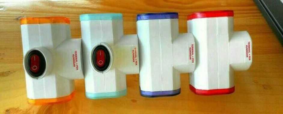 cok cabang 3 saklar / steker T arde + saklar loyal