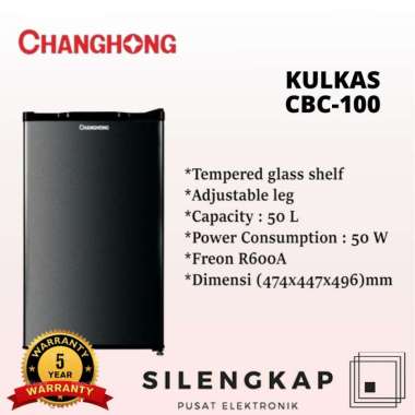 CHANGHONG Kulkas 1 PINTU CBC-100 [100 L] - BLACK
