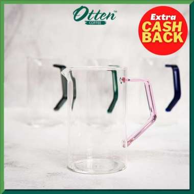 SUJI - Server Dakota 500ML (Pink Handle) - Teko Kopi Kaca