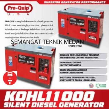 KOHL11000 GENSET LISTRIK SILENT SOLAR 7800 WATT 7.8KVA 7,8KVA PROQUIP