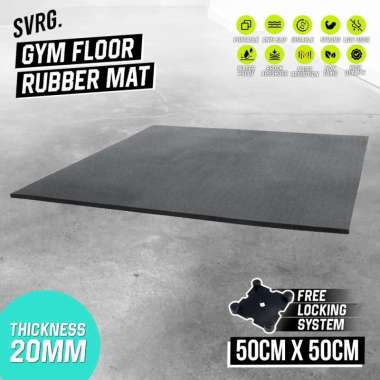 SVRG. Rubber Flooring 20mm 40mm 50mm - Lantai Gym & Fitness Bahan Karet 20mm