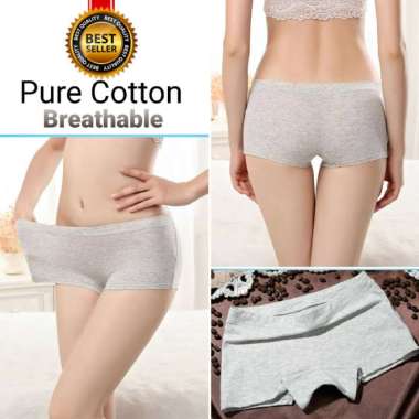 GST Celana Dalam Wanita Boxer Seamless 015 Cream XL