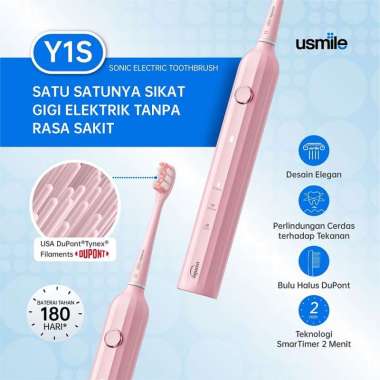 usmile Y1S Sonic Electric Toothbrush Sikat Gigi Elektrik Pink