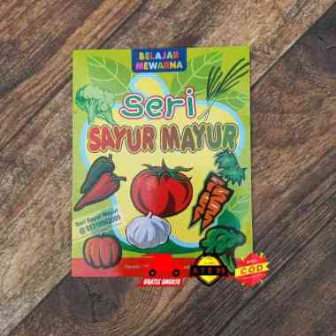 BUKU MEWARNAI TK/Paud/belajar anak/menggambar Seri Sayuran