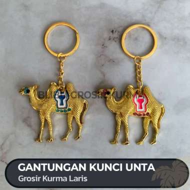 GANTUNGAN KUNCI UNTA STAINLESS SOUVENIR OLEH OLEH HAJI UMROH 1pcs