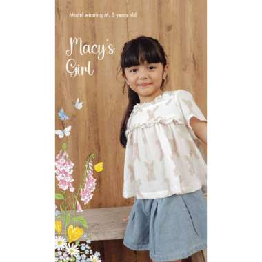 HarlowKids Macy's Girl Top Anak Bayi L Bouquet Polka Dusty