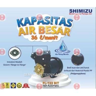 PL122BIT SHIMIZU POMPA AIR NON TIDAK AUTO OTOMATIS PL122 PL 122 BIT