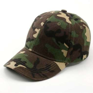 Topi Baseball Model Army Tentara Loreng Camouflage Hijau